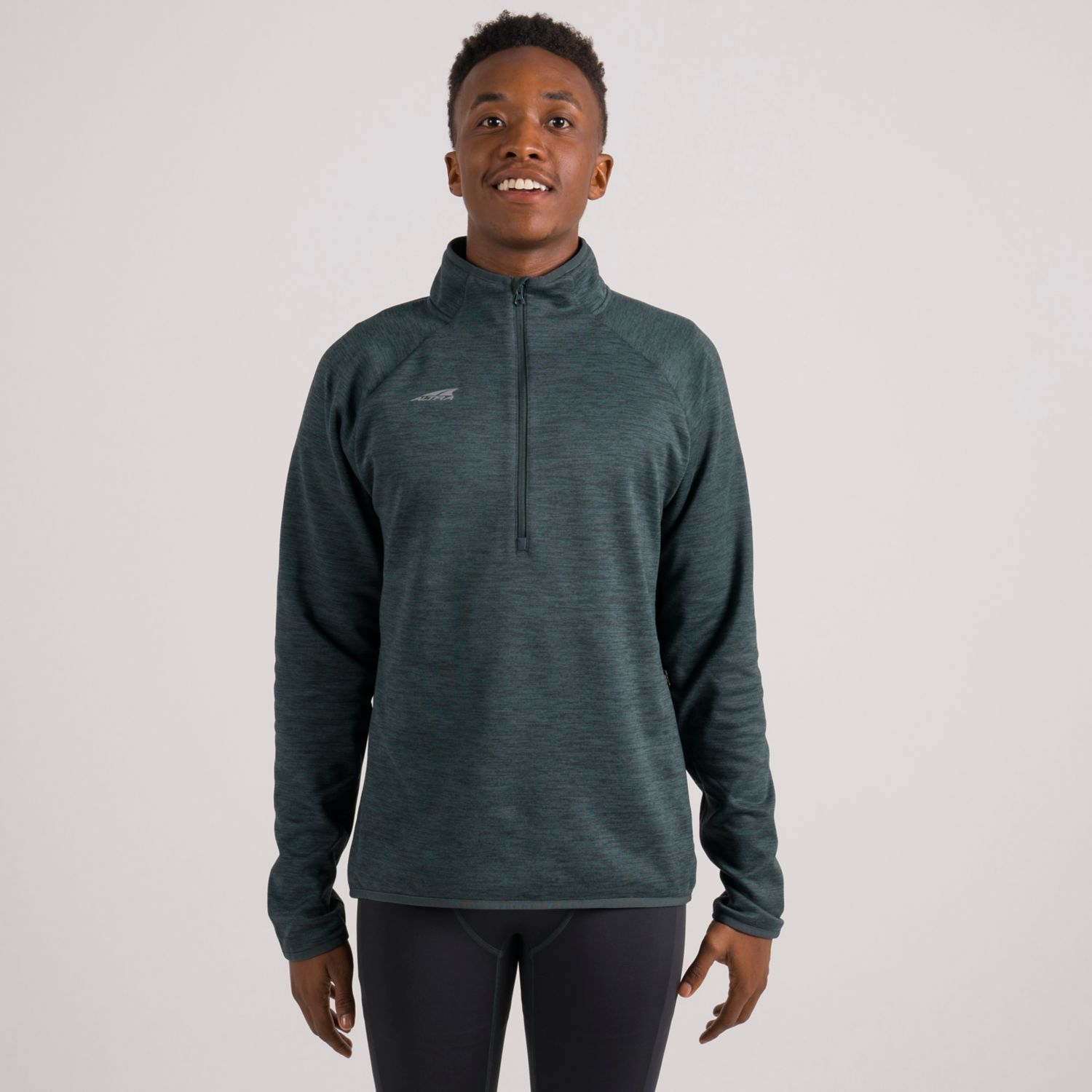 Altra Core 1/2 Zip Men's Pullover Dark Green | South Africa-72956319